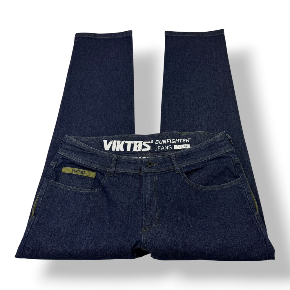 Viktos Gunfighter Jeans Mens 38x34 Dark Indigo Cordura Tactical 5-Pocket Denim